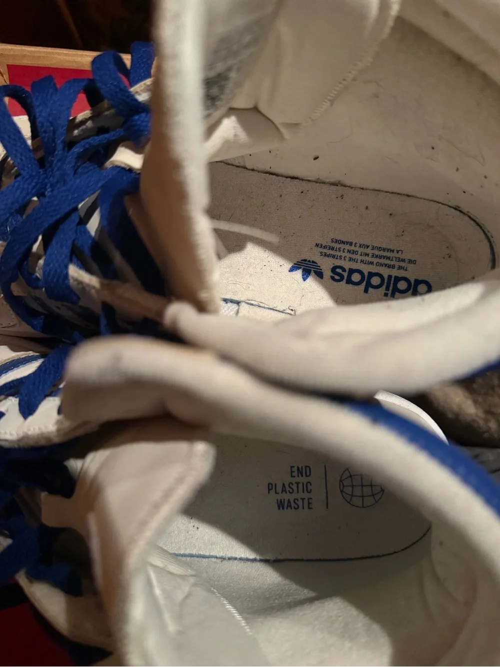 adidas Top Ten White Beige Royal Blue Hi Top Shoes